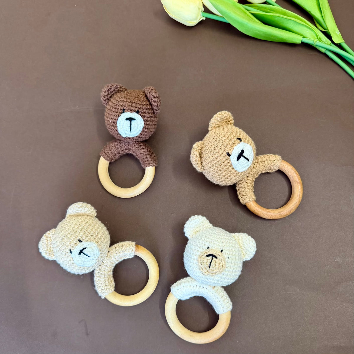 Crochet rattle toy