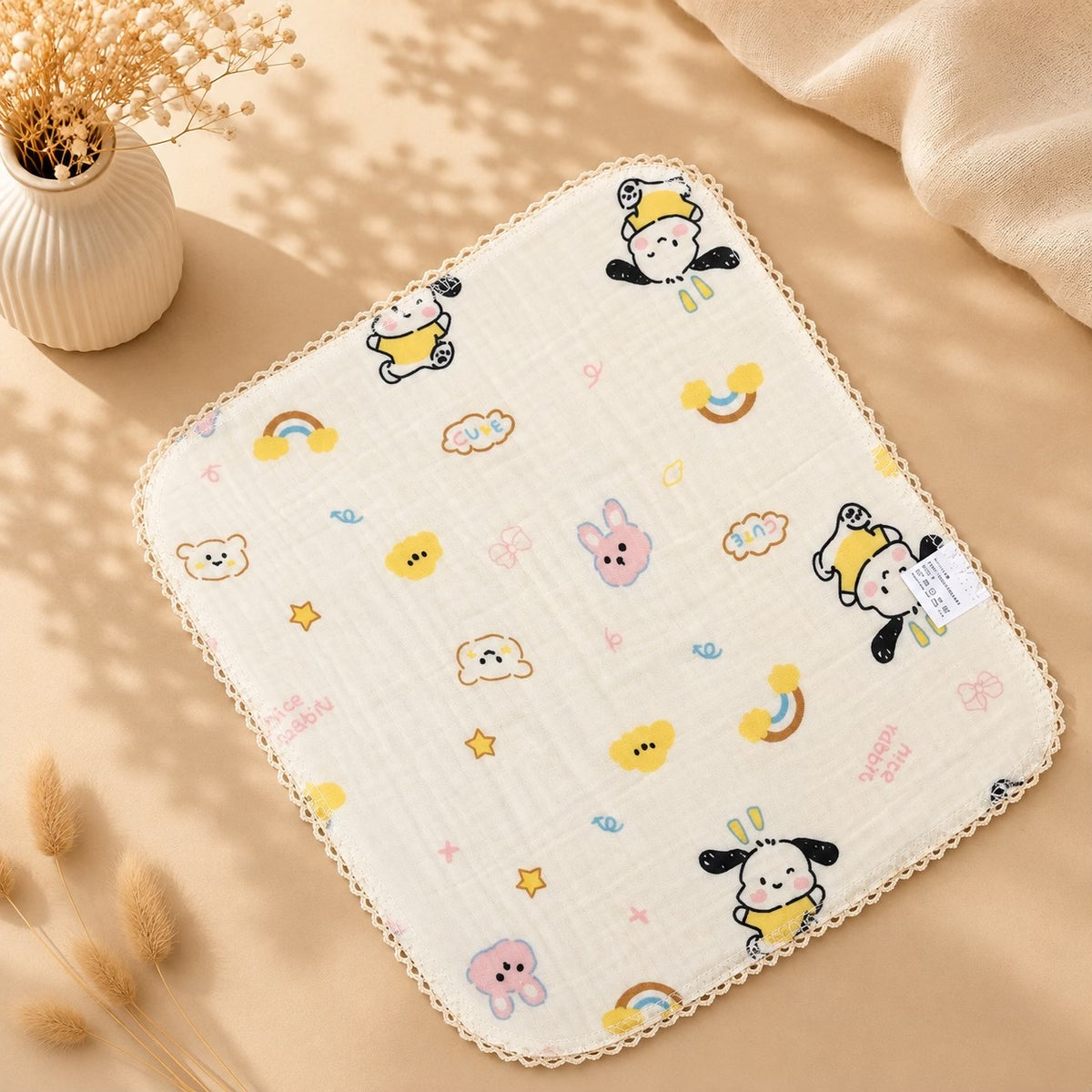 Scalloped wash cloth (1 Pc)