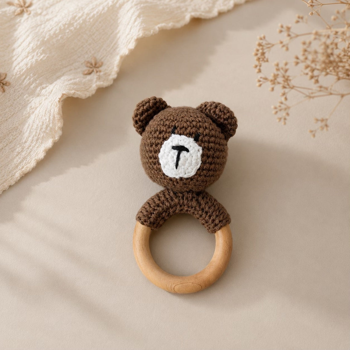 Crochet rattle toy