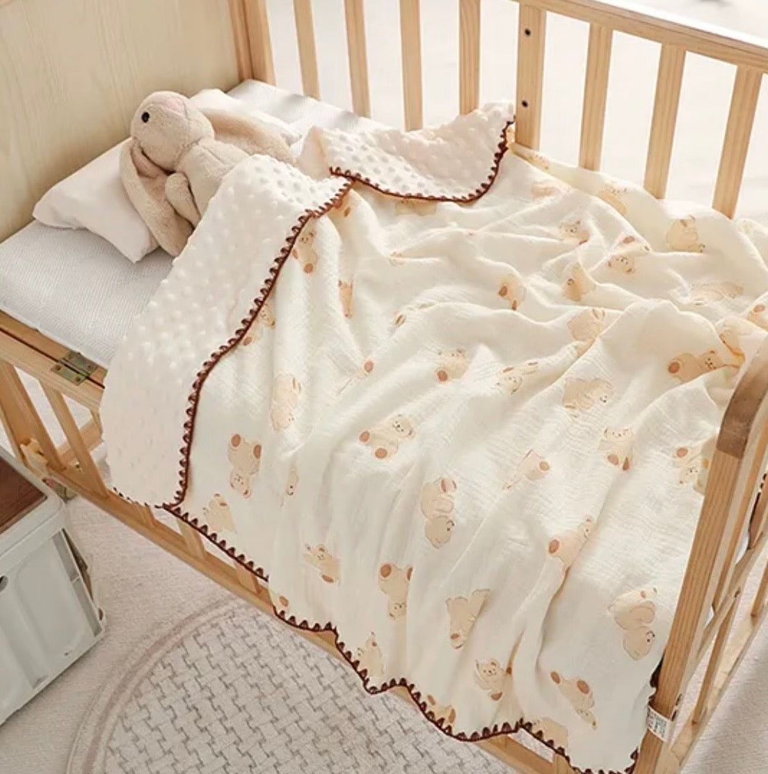 Muslin bubble blanket