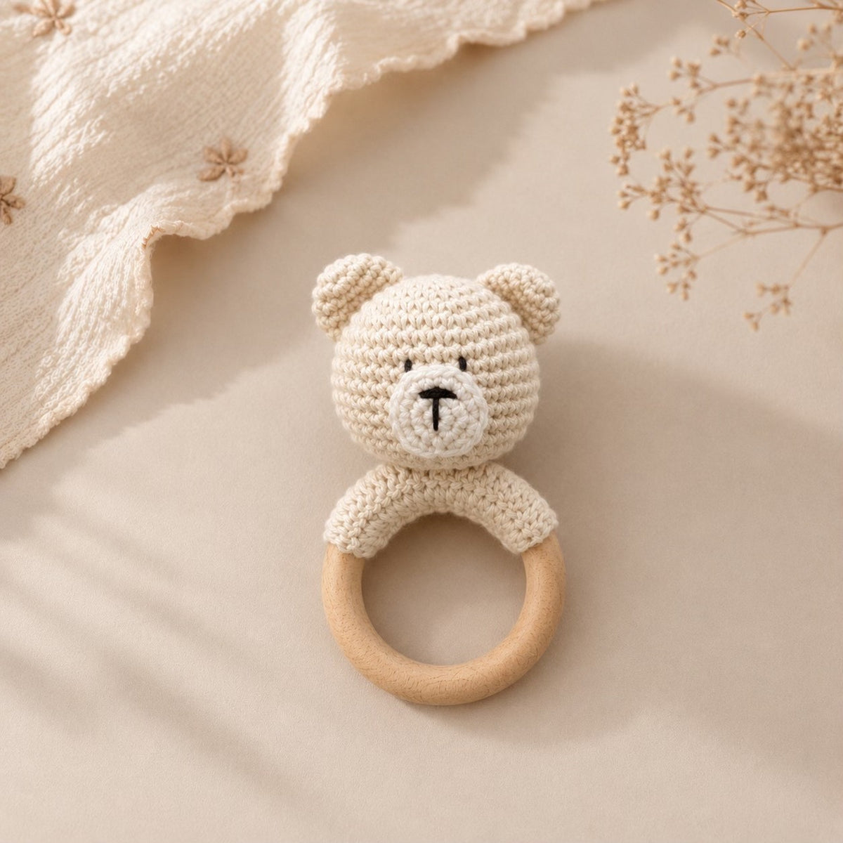 Crochet rattle toy