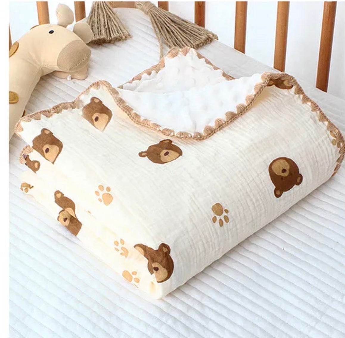 Muslin bubble blanket