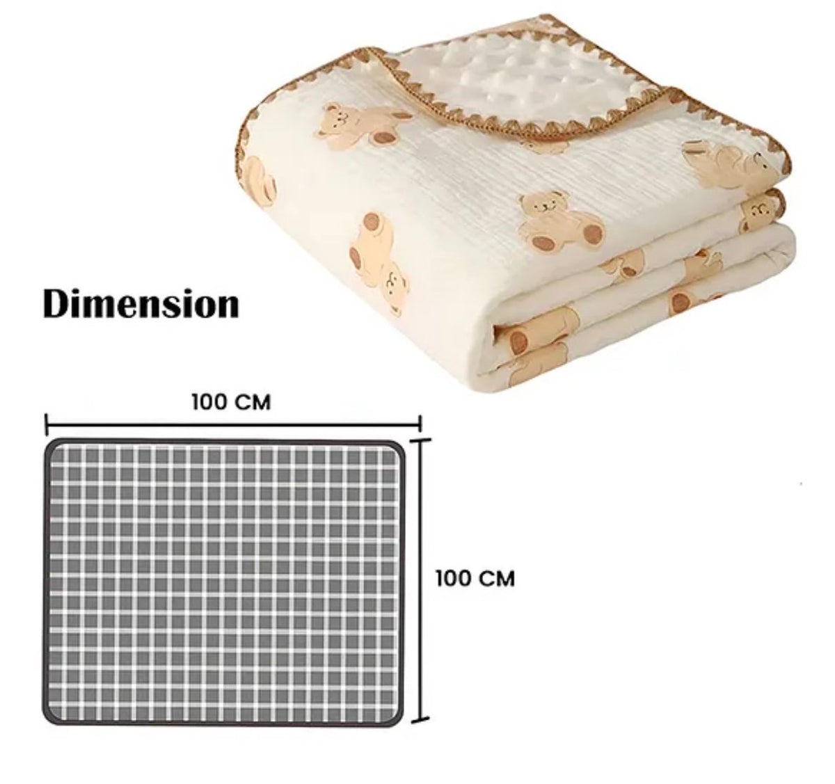 Muslin bubble blanket