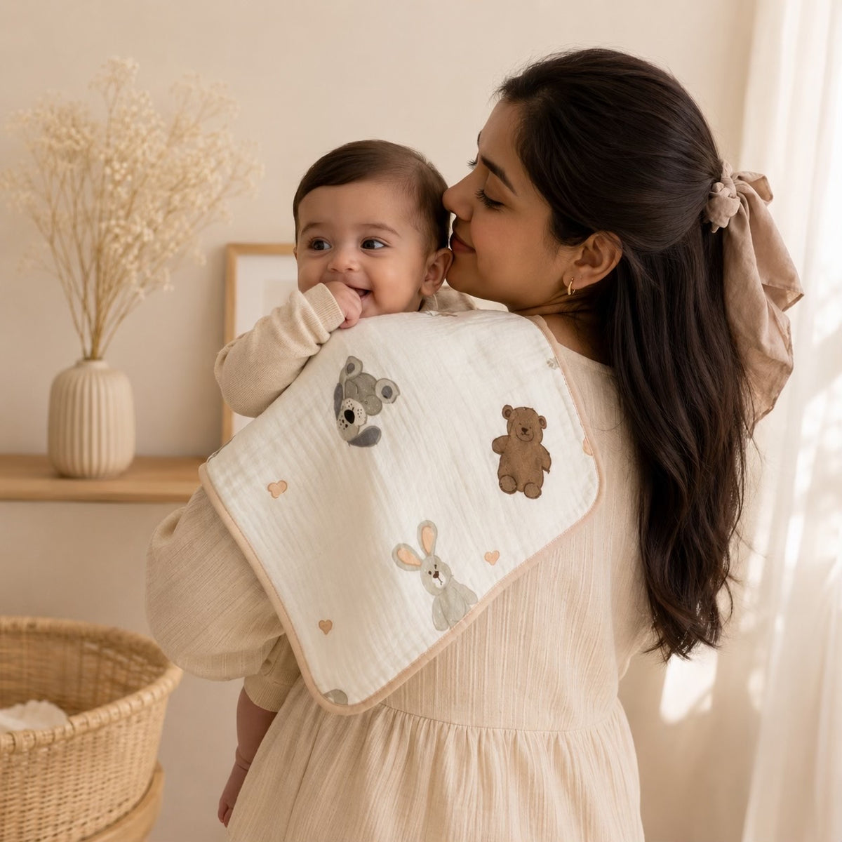 Muslin burp cloth (1 Pc)