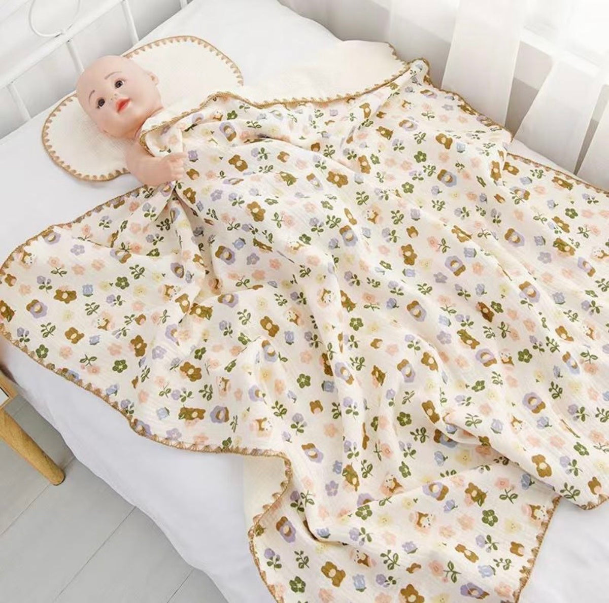 Muslin bubble blanket