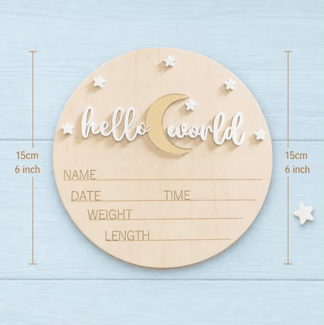 Golden moon Hello world announcement board
