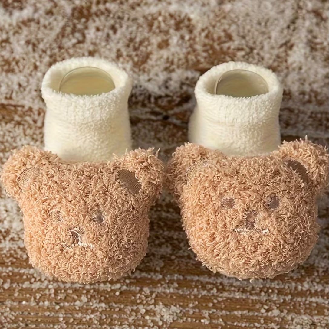 Fuzzy bear socks