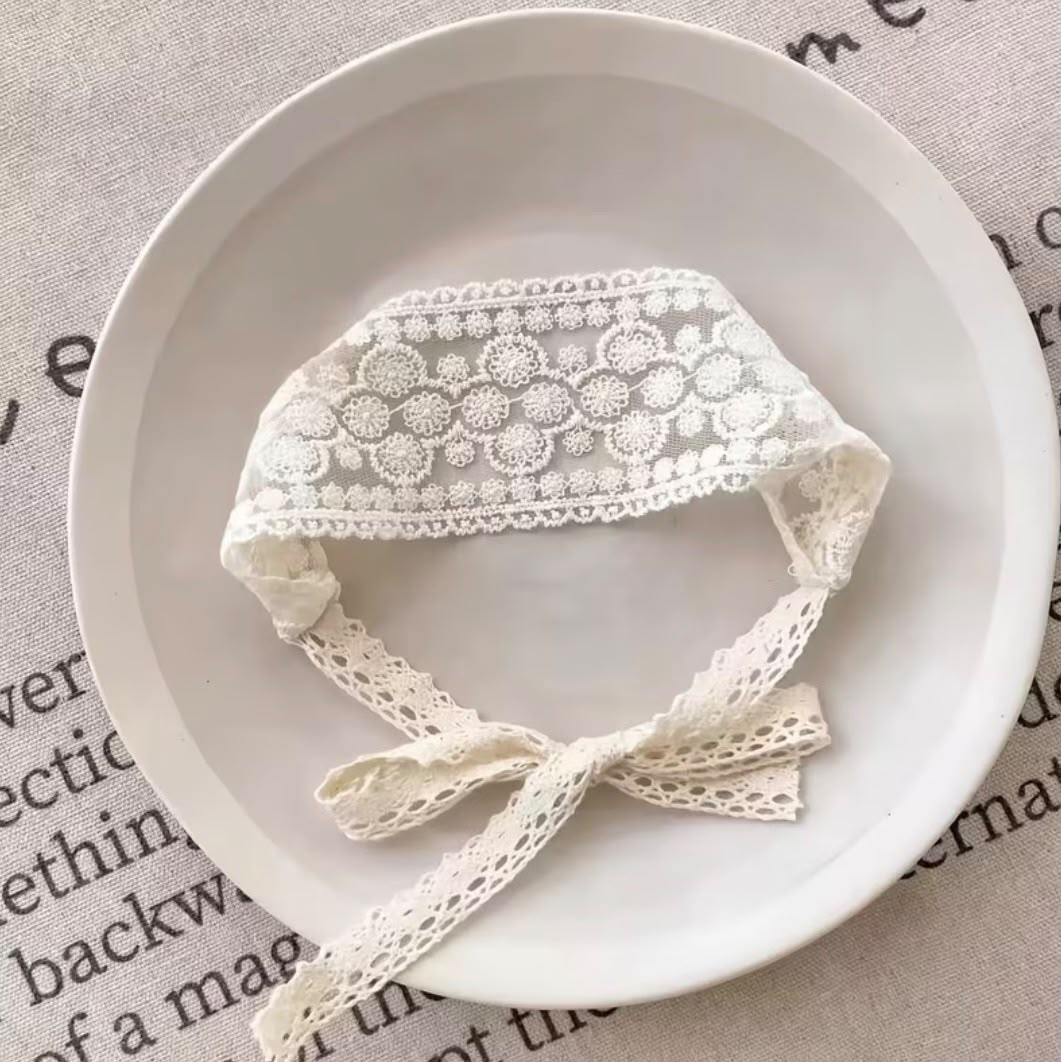 Whisper lace Ivory headband