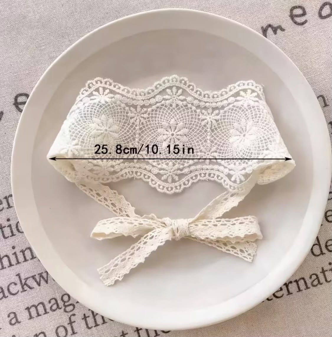 Whisper lace Ivory headband